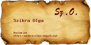 Szikra Olga névjegykártya